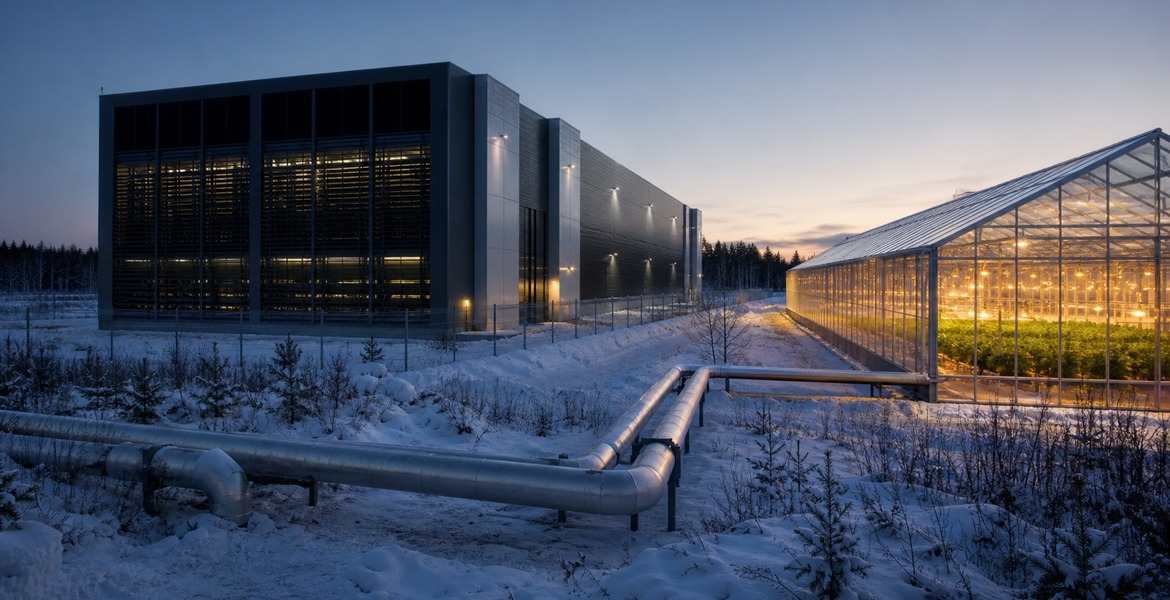 Northern data centre reuses excess heat for greenhouse district